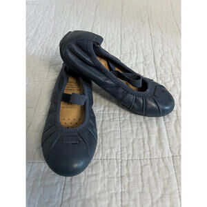 Geox Respira Girls Navy Leather Mary Jane Style Shoes Size 29 EU / 11–11.5 US